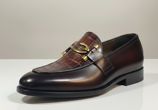 Horsebit Cognac Leather Loafers