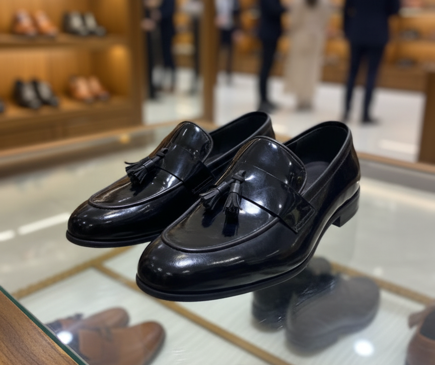 Black Tassel Loafers
