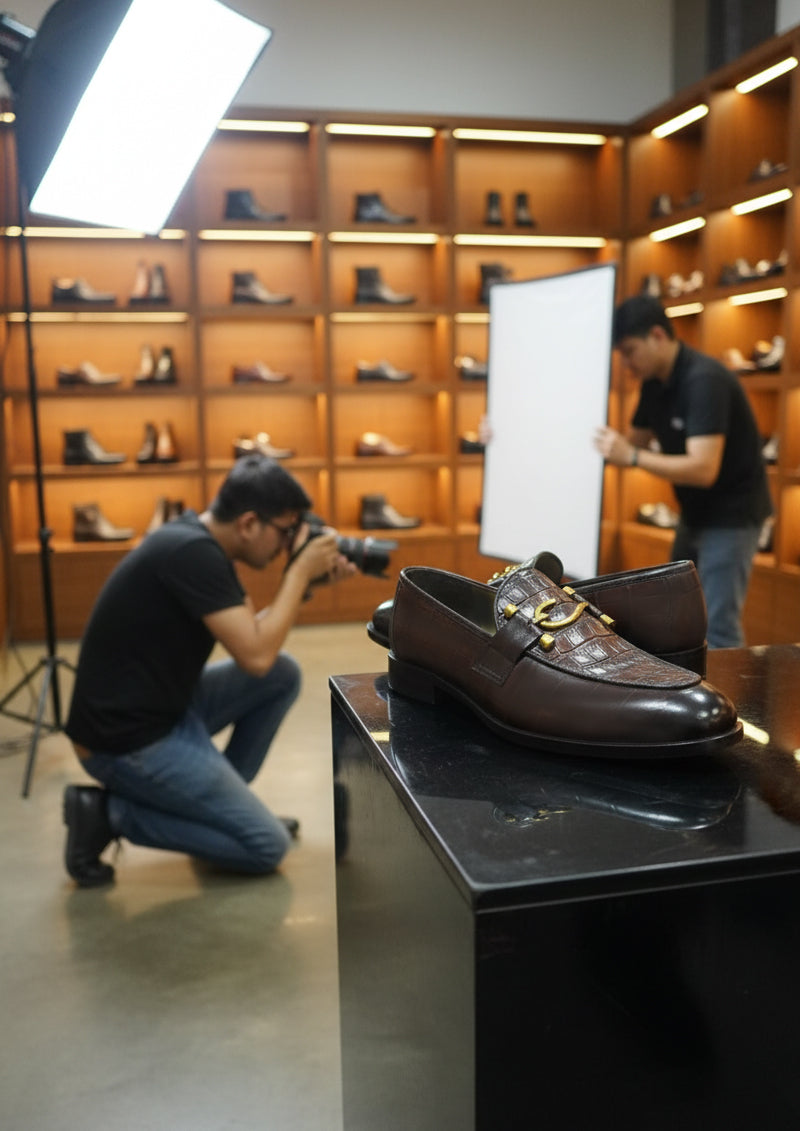 Horsebit Cognac Leather Loafers